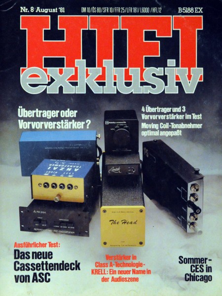 Hifi Exklusiv 8/1981 Zeitschrift