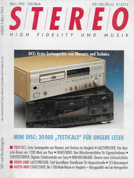 Stereo 3/1993 Zeitschrift