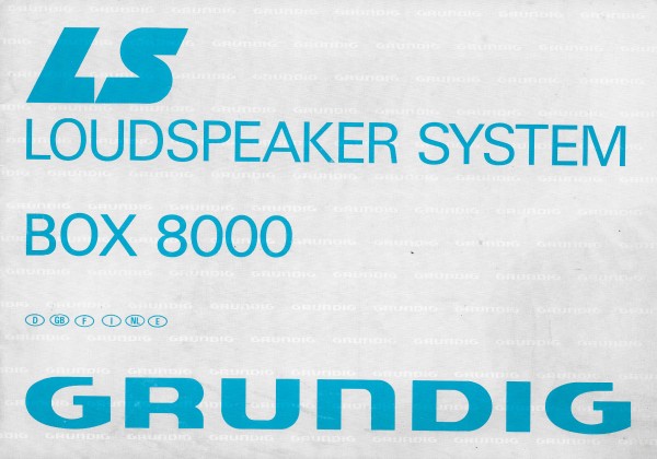 Grundig BOX 8000 Bedienungsanleitung
