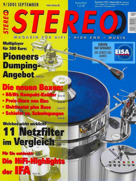 Stereo 9/2003 Zeitschrift