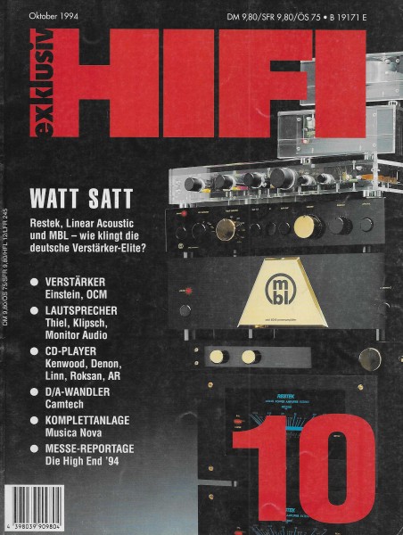 Hifi Exklusiv 10/1994 Zeitschrift
