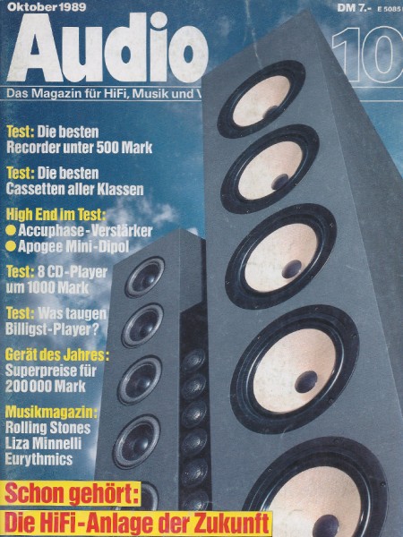 Audio 10/1989 Zeitschrift
