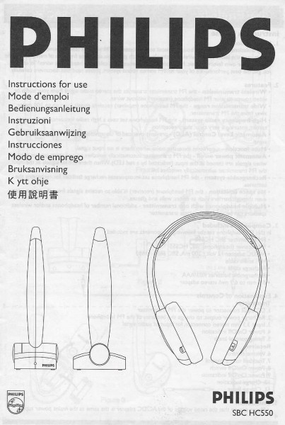 Philips SBC HC550 Bedienungsanleitung