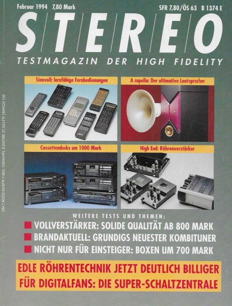 Stereo 2/1994 Zeitschrift