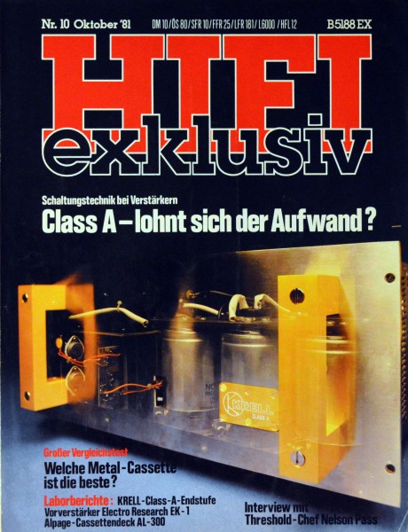 Hifi Exklusiv 10/1981 Zeitschrift
