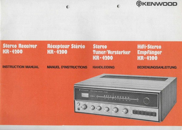 Kenwood KR-4200 Bedienungsanleitung