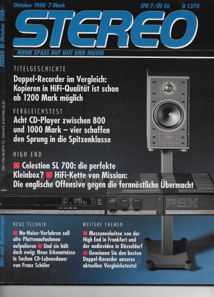 Stereo 10/1988 Zeitschrift