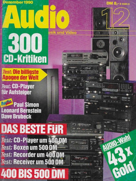 Audio 12/1990 Zeitschrift