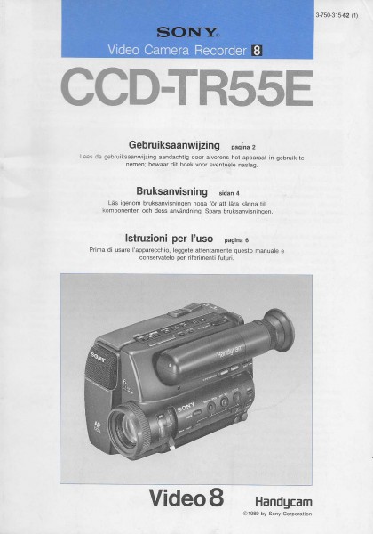 Sony CCD-TR55E Bedienungsanleitung