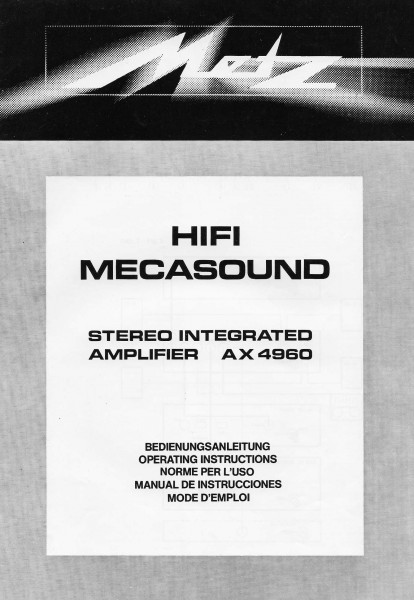 Metz AX 4960 Bedienungsanleitung