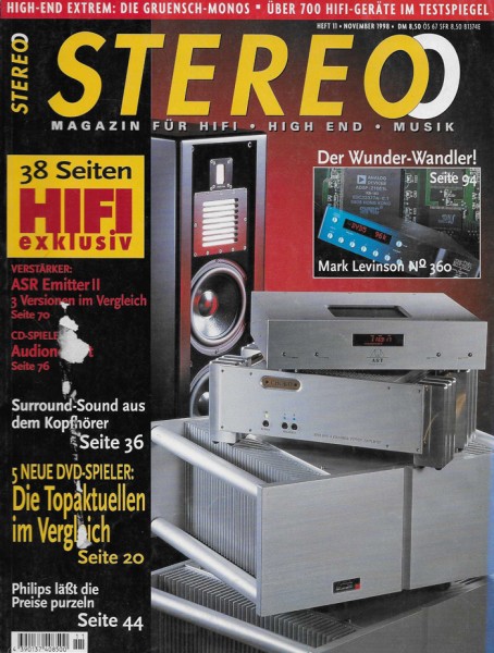 Stereo 11/1998 Zeitschrift