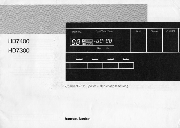 Harman/Kardon HD7300/HD7400 Bedienungsanleitung