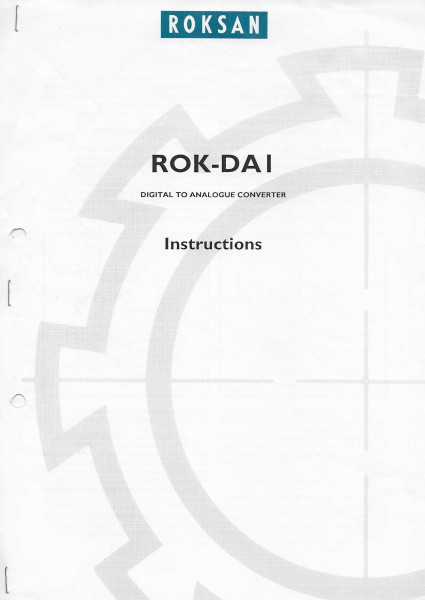 Roksan ROK-DAI Bedienungsanleitung