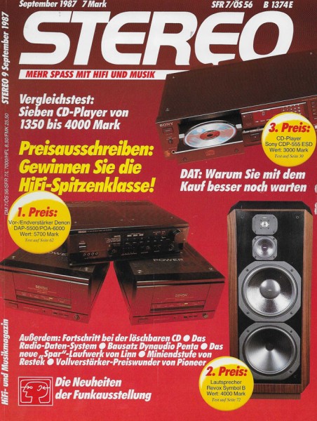 Stereo 9/1987 Zeitschrift