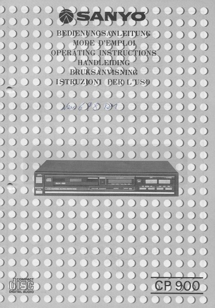 Sanyo CP 900 Bedienungsanleitung