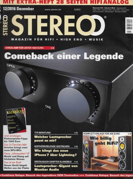 Stereo 12/2016 Zeitschrift
