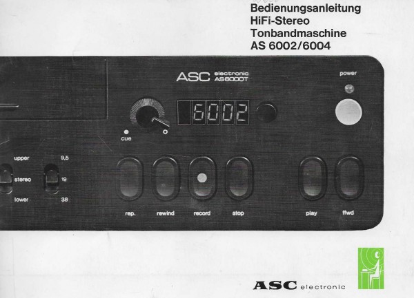 ASC AS 6002 / AS 6004 Bedienungsanleitung