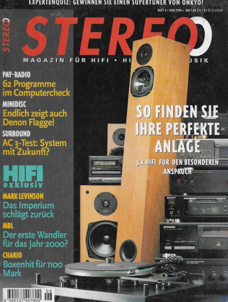 Stereo 6/1996 Zeitschrift