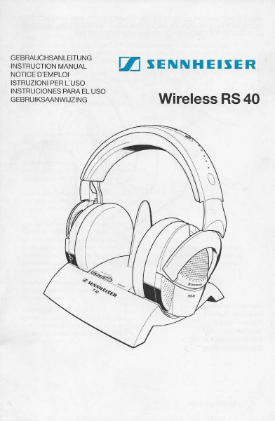 Sennheiser Wirless RS 40 Bedienungsanleitung